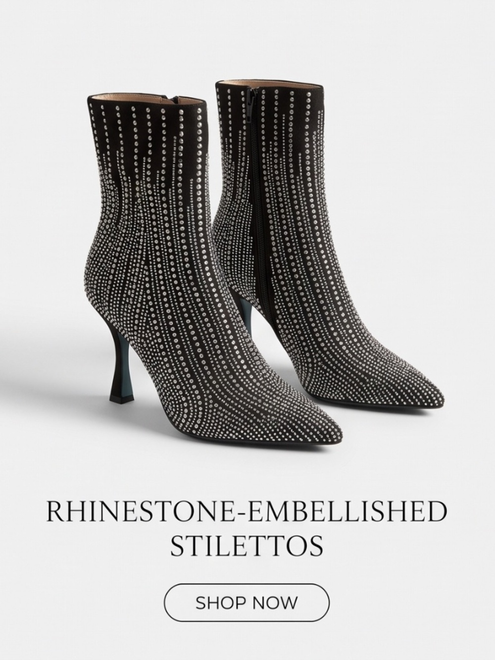 Betsy Johnson Black Studded Boots